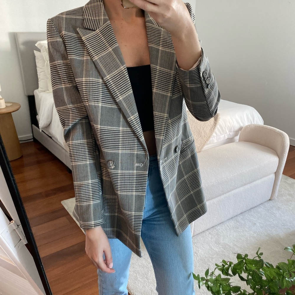 Plaid Grey Blazer
